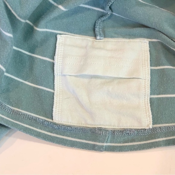 Horny Toad striped jersey dress shelf bra sleeveless sage green L - Picture 6 of 9